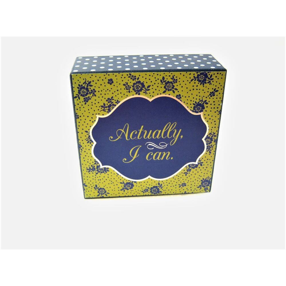 Motivational Wood Block Novelty Tabletop Shelf Student Desk Box Sign 5x5 inch